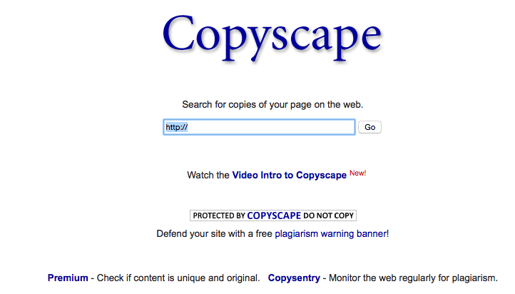 Copy Space thực hiện việc quét trùng lặp thông qua link bài viết, link webisite.