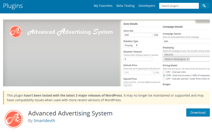 Advanced Advertising System  - Plugin hỗ trợ quảng cáo trong WordPress.