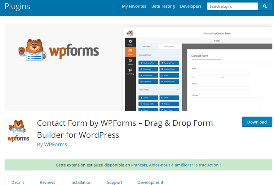 Nếu muốn thêm khung form liên hệ trên website, blog của mình bạn cũng có thể cài plugin WPForms.